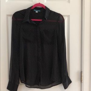 Semi sheer black blouse